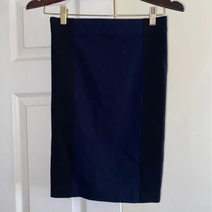 H&M Blue Navy Black Stripe Pencil Skirt Bodycon